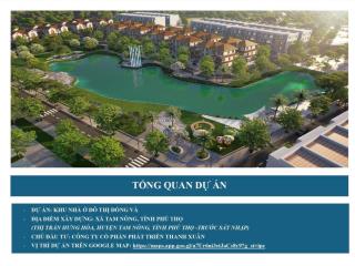 Dự án khu đô thị đồng và tại thị trấn hưng hóa, tam nông, phú thọ