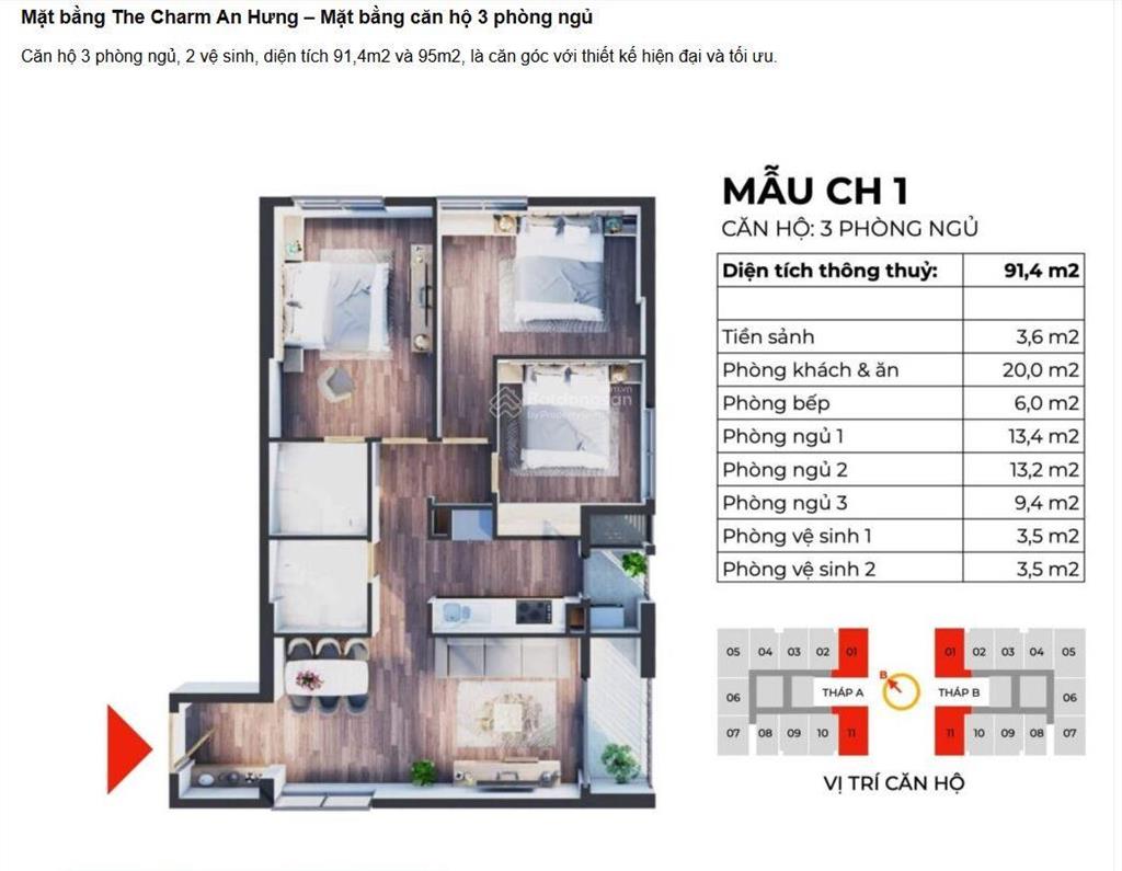Cho thuê chung cư cao cấp tòa the charm, tòa kepler các mẫu căn 2pn giá 11tr ntcb