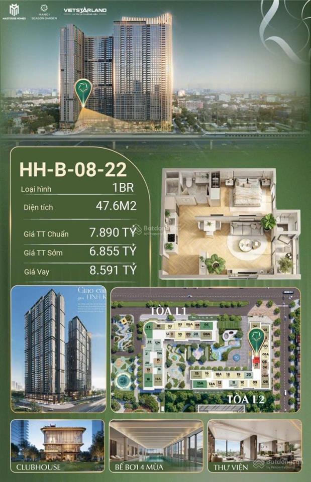 Cần bán căn 1 ngủ 48m² ful nội thất cao cấp masterri. đóng tiền trong 3 năm