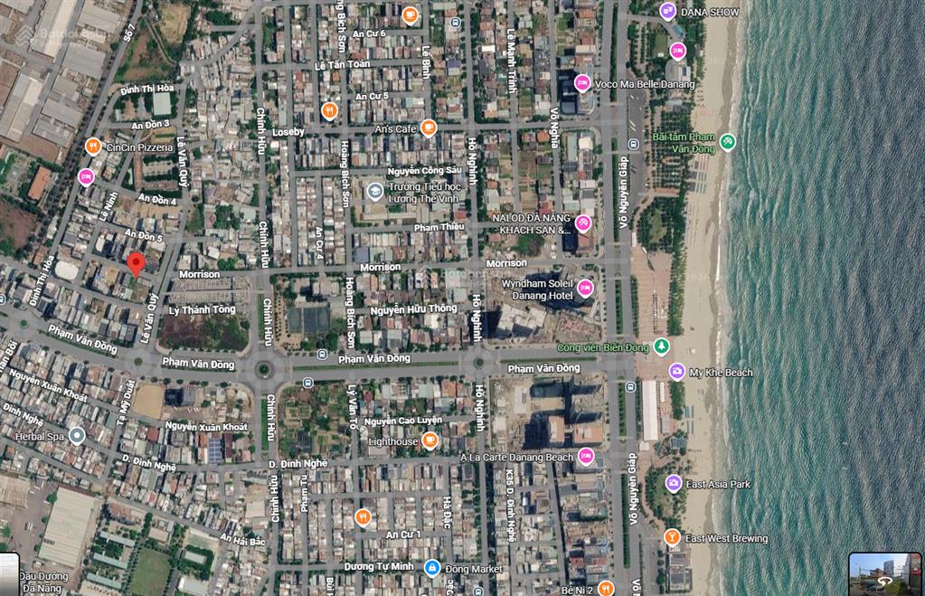 Bán lô đất biển mỹ khê 110m2, khu vực đắc địa đà nẵng phù hợp xây khách sạn, tòa căn hộ