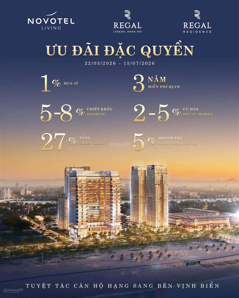 Regal residence & novotel living công bố mức giá khởi điểm chỉ từ 1,58 tỷ đồng