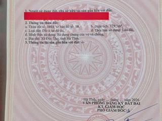 Chỉ từ gần 3 tỷ sở hữu ngay đất nền sổ hồng lâu dài tại trung tâm thị trấn đức thọ