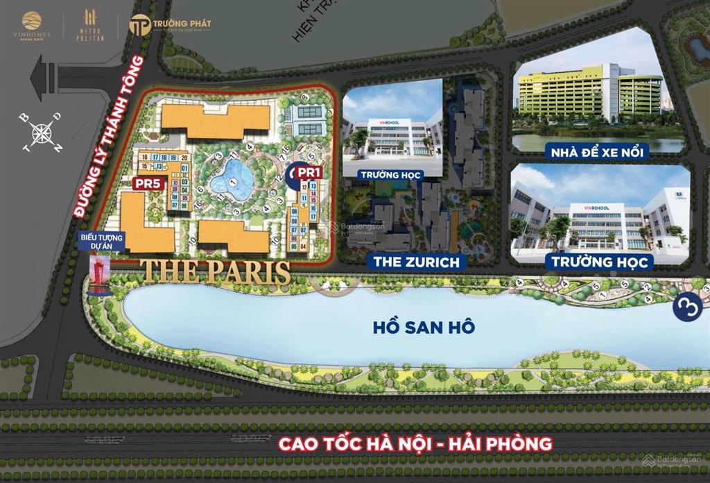 Bán căn hộ vinhomes ocean park gia lâm, khu pazi 5,9 tỷ, 75m2, 3pn, hàng hiếm wiel biển hồ