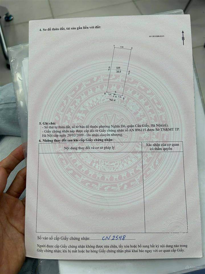 Chính chủ bán 38,6m đất phùng chí kiên 7,6 tỷ, hai thoáng vĩnh viễn, 30m ra ô tô tránh.
