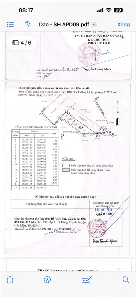 Bán đất mặt tiền đường nguyễn thị nhuần, phường an phú đông,tp.hcm 7,9 tỷ 115.5m2, thổ cư 108,6m2