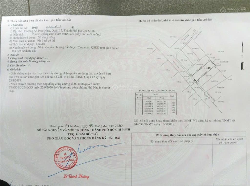 Bán đất đường an phú đông 3  ngay ubnd phường apd cũ vào 55,4m2 giá chỉ 4,35 tỷđường đã trãi nhựa
