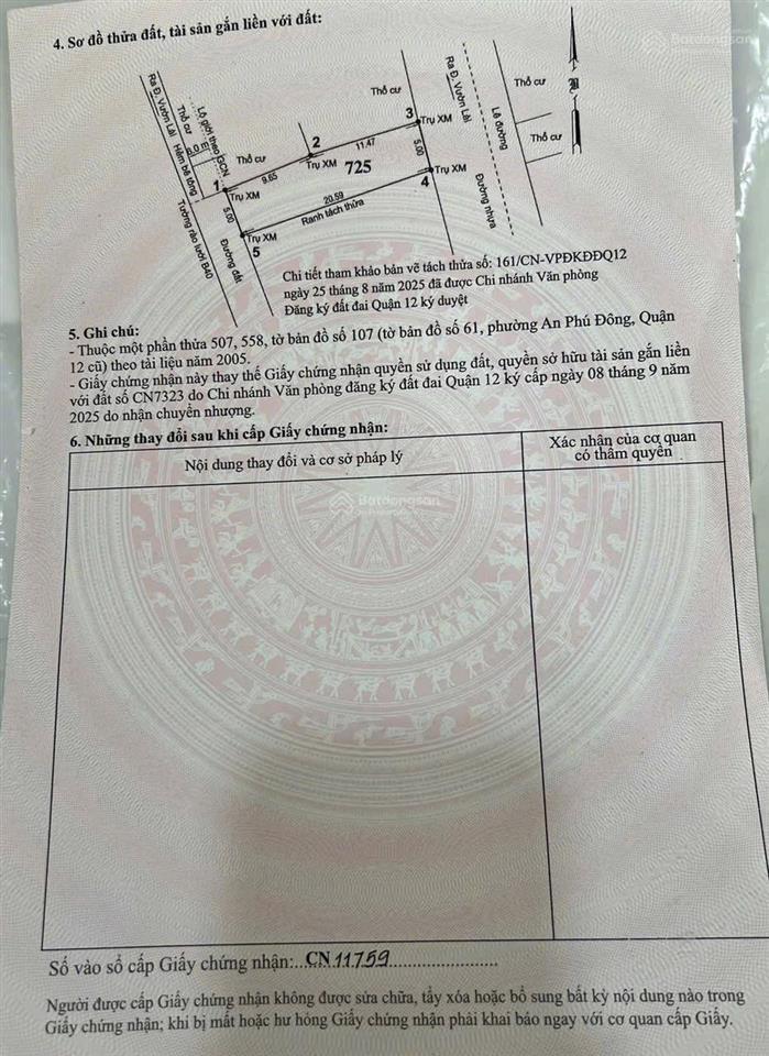 Bán đất hai mặt tiền trước sau một sẹc sông vàm thuật 5x21 thổ cư 108m2 giá 9.5 tỷ đường nhựa 12m