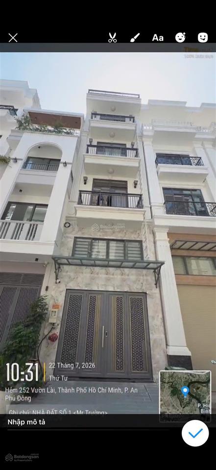 Bán căn hộ dịch vụ hẻm 252 đang cho thuê nhà 1 trệt 1 lửng 3 lầu 1 tum có 9 phòng thu nhập 50 tr