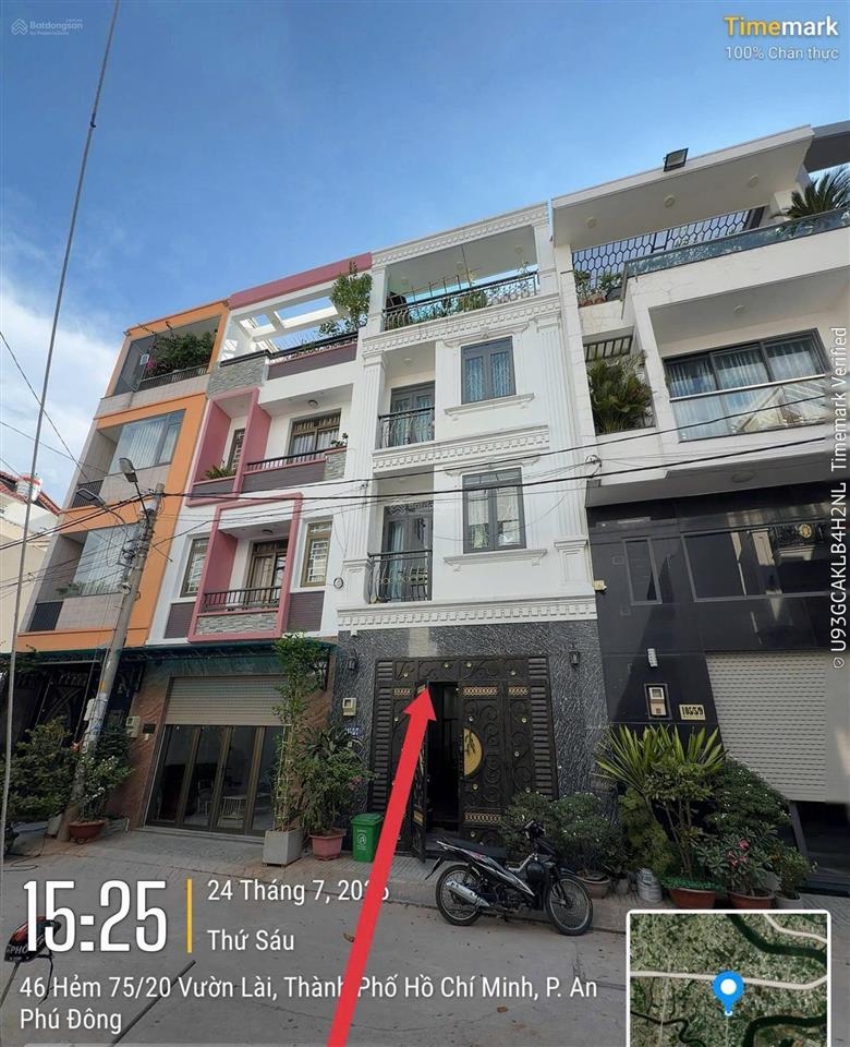 Bán nhà 3 lầu hẻm 105 vườn lài  có 4 phòng ngủ  1 phòng thờ  sân thượng 4.6x12 giá 6.8 tỷ tl