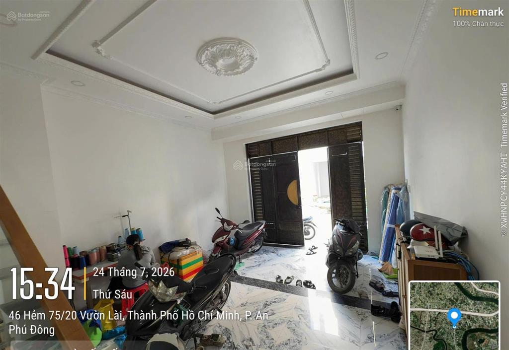 Bán nhà 3 lầu hẻm 105 vườn lài  có 4 phòng ngủ  1 phòng thờ  sân thượng 4.6x12 giá 6.8 tỷ tl