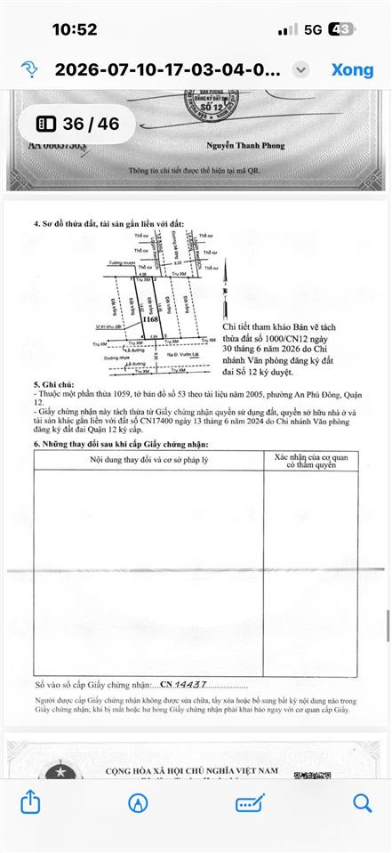 Bán đất 1/ hẻm 190 vườn lài, phường an phú đông, quận 12, tphcm diện tích 60.8m2 (4x15.2m)