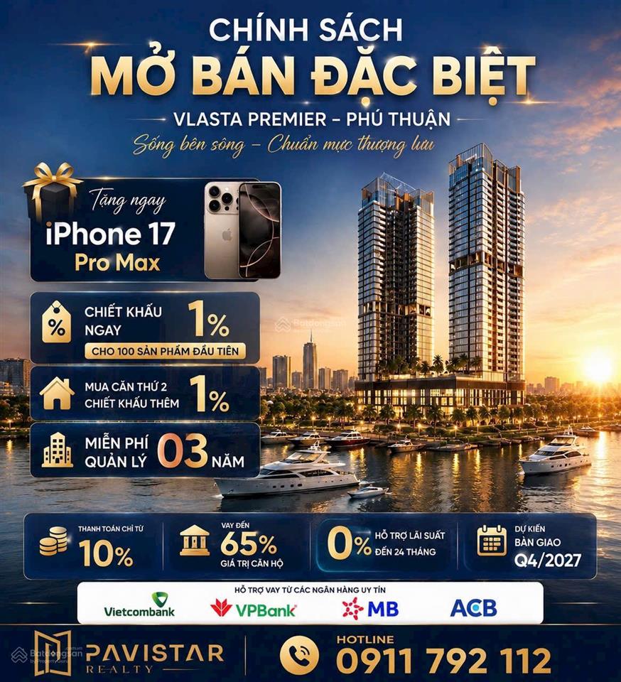 Mở bán đợt 1 căn hộ cao cấp phú thuận đào trí q7