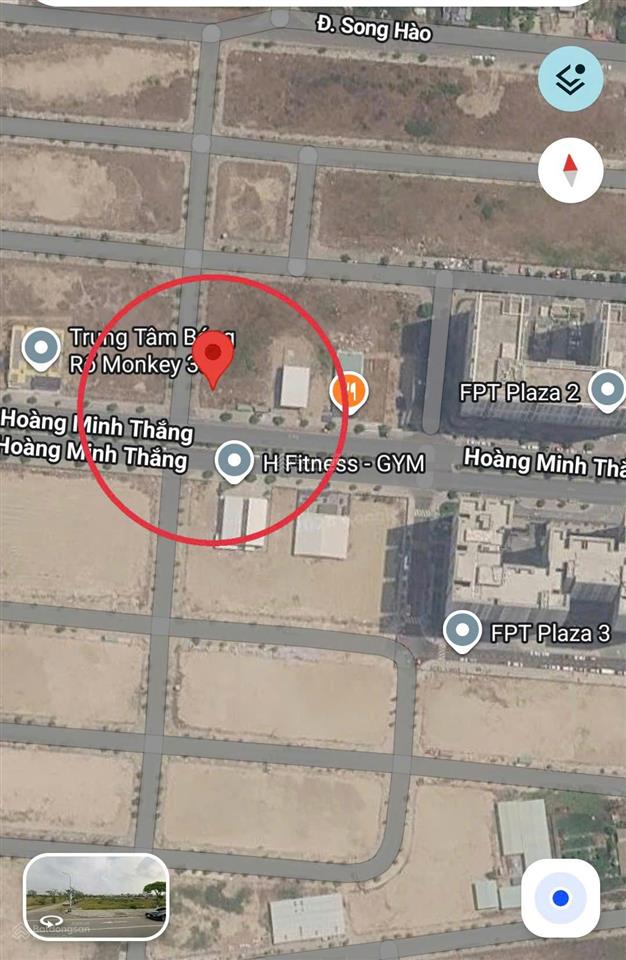 Bán lô đất 2mt đường hoàng minh thắng, sát 4 tòa căn hộ plaza khu fpt, vị trí kinh doanh sầm uất