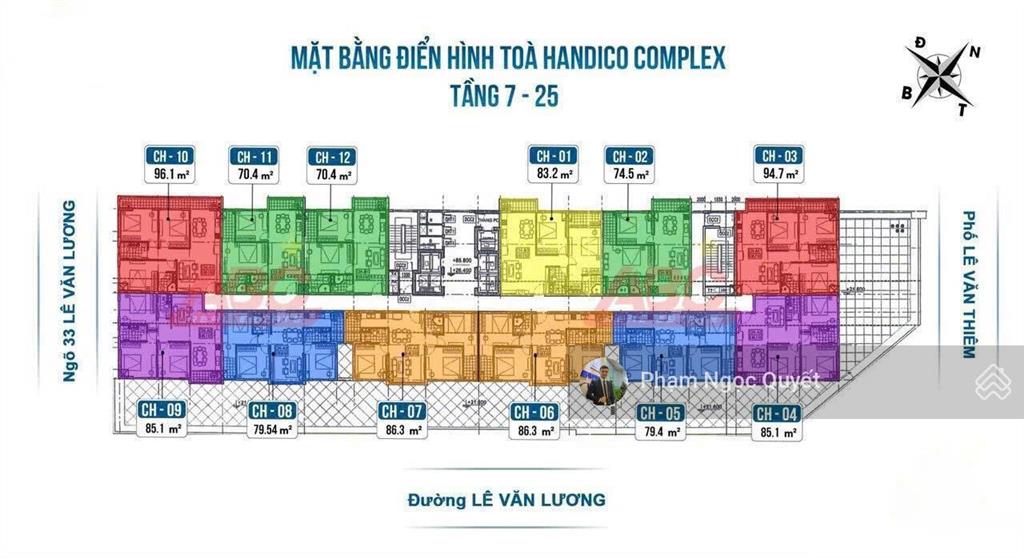 ( giá thật ) chính chủ bán căn 74,5m2 2pn +2wc tầng trung bc đông nam giá 8,4 tỷ cc handico complex