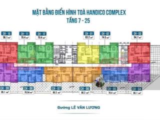 ( giá thật ) chính chủ bán căn 74,5m2 2pn +2wc tầng trung bc đông nam giá 8,4 tỷ cc handico complex