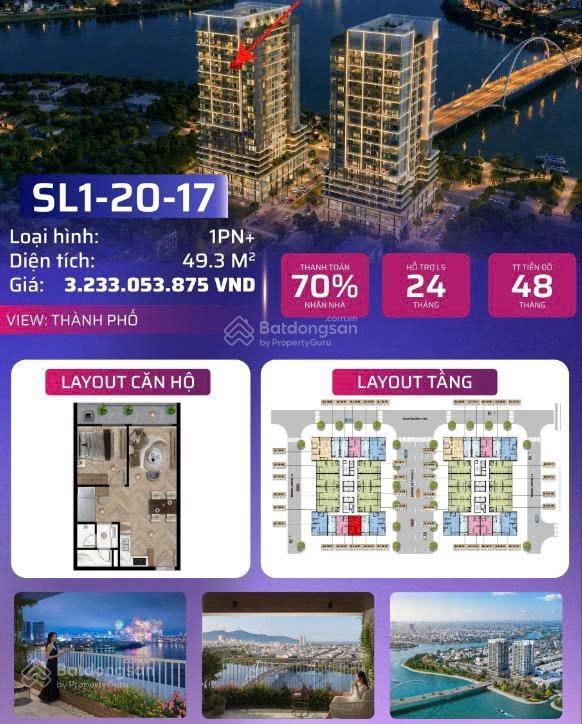Slight tower ra mắt 2 căn 1pn+ tầng 20 giá tốt tại thị trường đà nẵng hiện nay