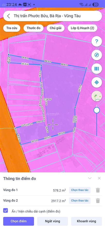 5244,3m2 trung tâm phước bửu, xuyên mộc, hồ tràm, chẩn bị lên phường hồ tràm, tp hồ chí minh