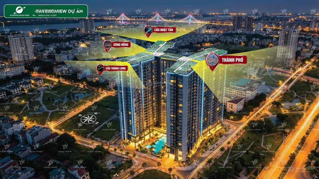 Siêu đầu tư với căn 2pn, 70m2 tại sunshine river park tây hồ, giá bán 118 tr/m2 full csbh từ cđt