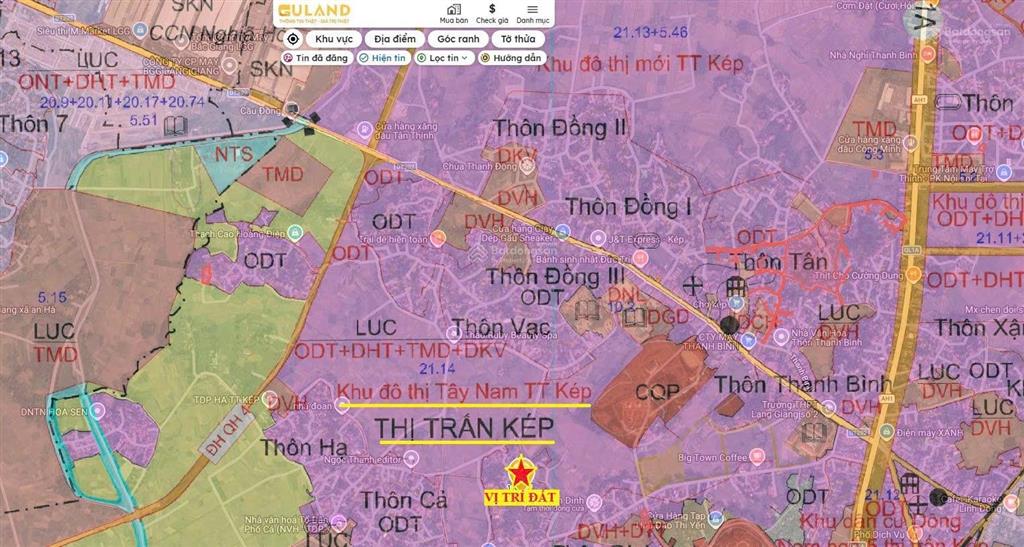 Bán đất tt kép. lạng giang, gần kđt tây nam ô tô vào tận đất, giá đầu tư chỉ từ 6xx triệu