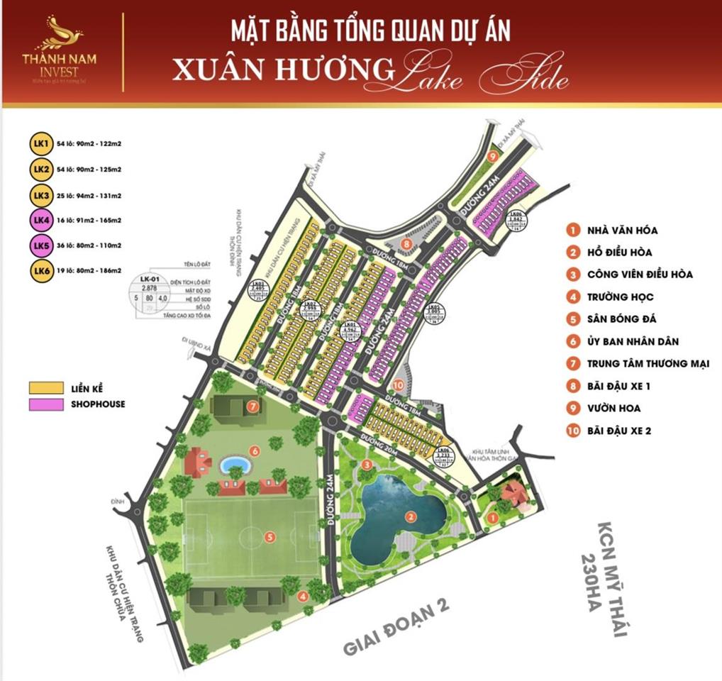 Đất nền xuân hương lake side khu đô thị tốt xuân hương | sổ đỏ từng lô | tiềm năng tăng giá tốt