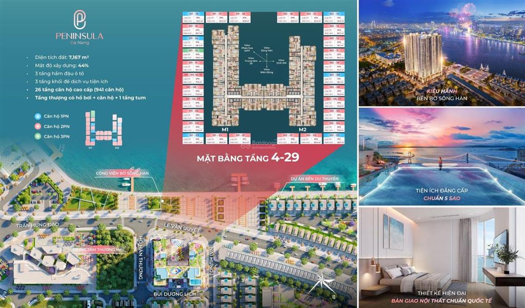 Chủ gửi bán căn hộ peninsula  mã căn p215  view trực diện sông  pháo hoa  giá tốt chỉ 4.x tỷ