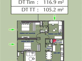 Siêu phẩm 3 phòng ngủ 105.2m² thiết kế thông minh nhất, khu đóng compund chuẩn tinh hoa, 3 hầm xe.