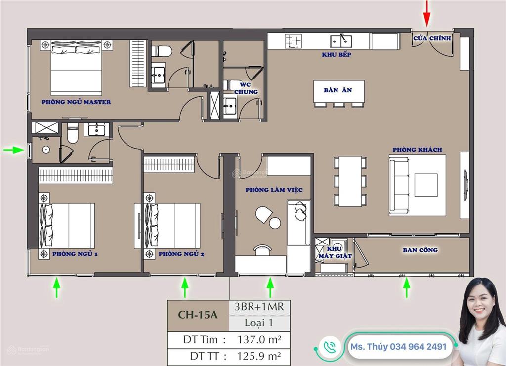 Siêu phẩm 3 ngủ 125.9m2 khu đóng compound chuẩn sống tinh hoa, 3 hầm để xe.