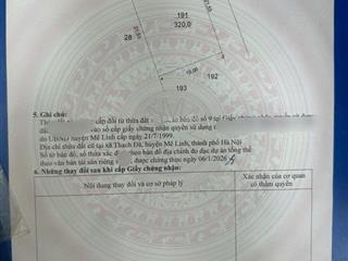 Bán đất tại xã yên lãng (mê linh cũ ) hà nội diện tích 320m2