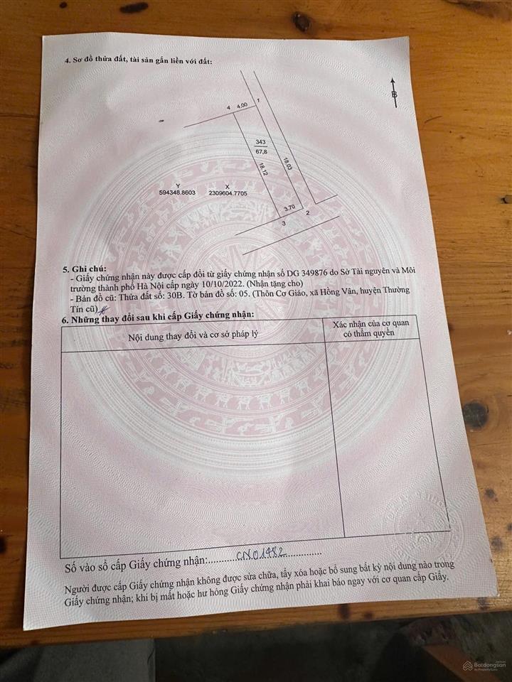 Bán đất tại đường bình mbán đất tại đường bình minh, 5,75 tỷ, 67,8m2, mặt tiền 3,7m, pháp lý đầy đủ