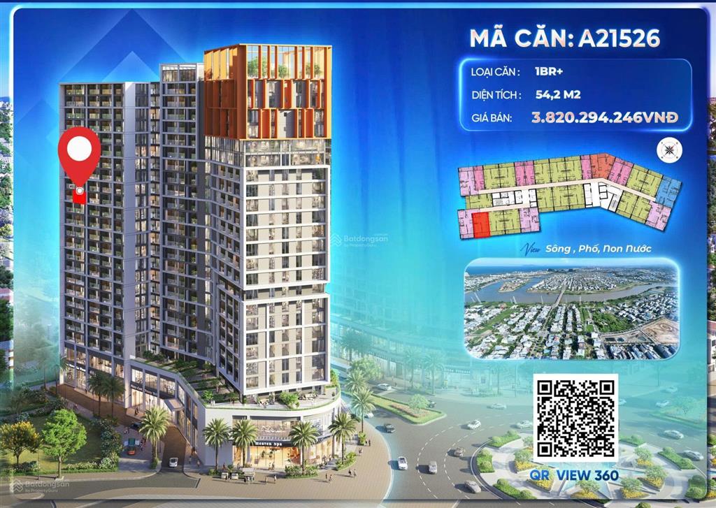 Căn hộ 1br+ trục 26 tầng trung tòa a2 cora tower  view sôngnúibiển. giỏ hàng độc quyền srt
