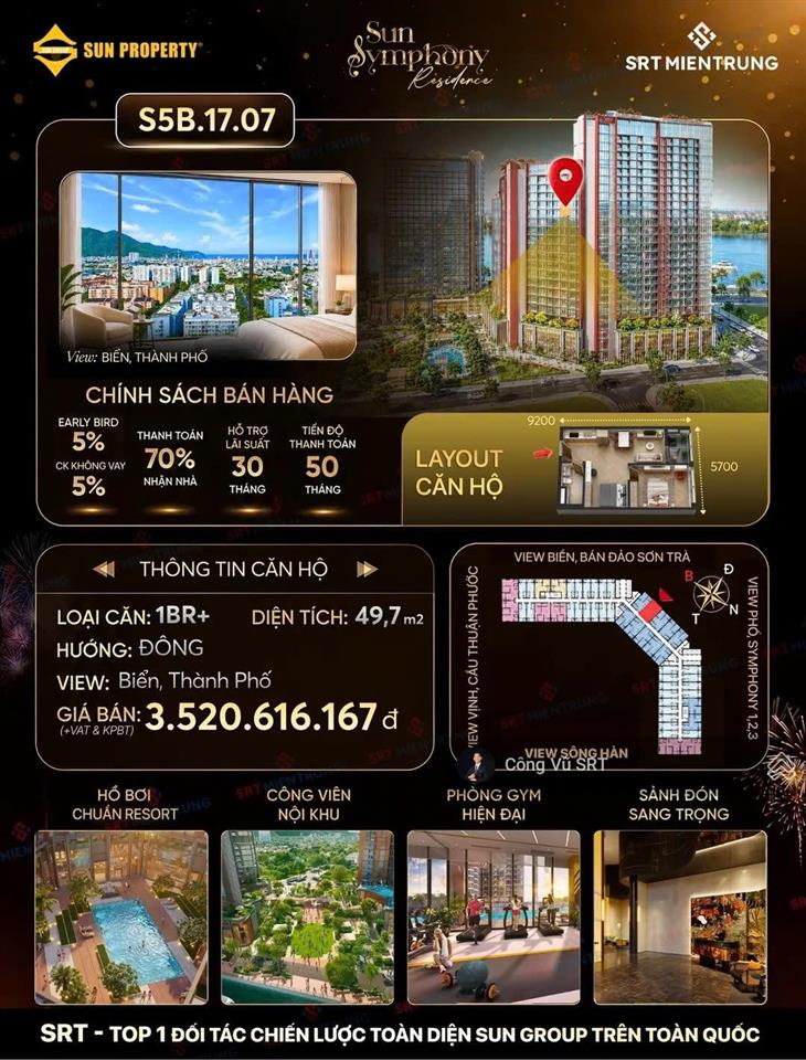 Căn 1pn + view biển dòng sản phẩm khan hiếm dành cho nhà đầu tư nhìn dài hạn