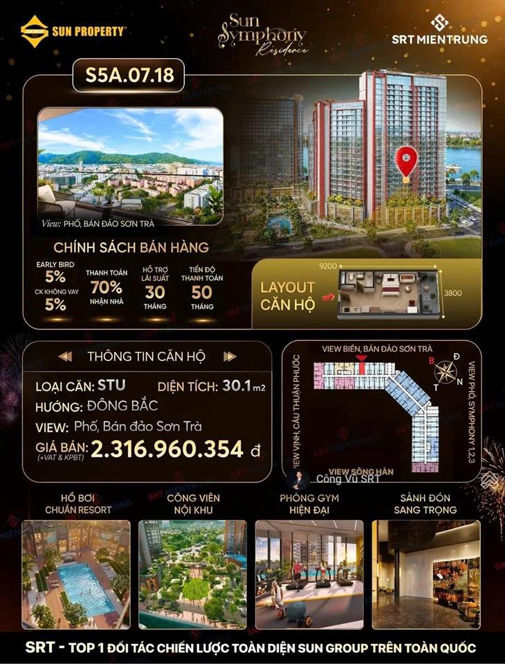 Chỉ 2,316 tỷ sở hữu căn hộ sun group trung tâm đà nẵng bài toán đầu tư dễ vào tiền thị trường