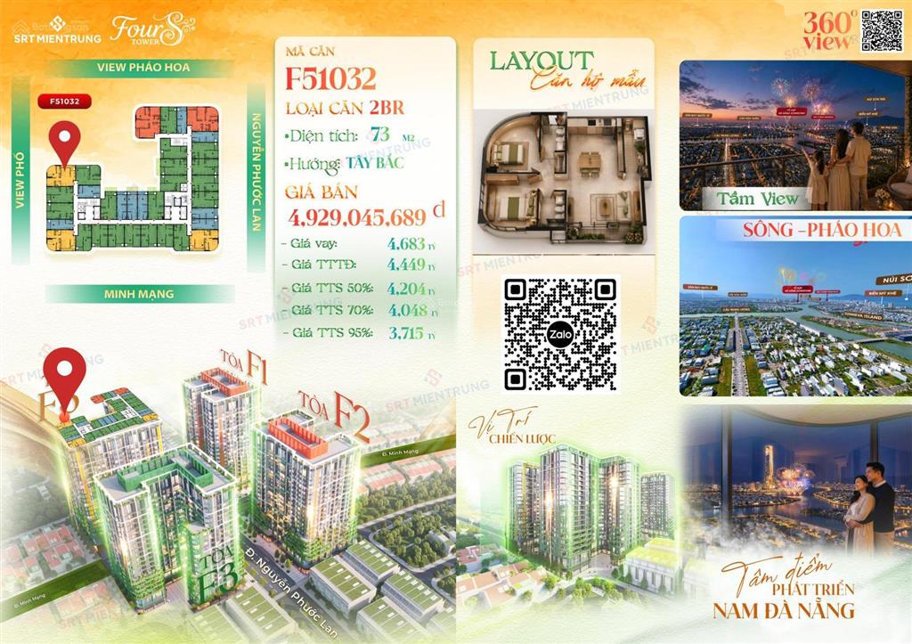 Căn góc 2pn view sông siêu thoáng không gian sống cao cấp giữa trung tâm nam đà nẵng