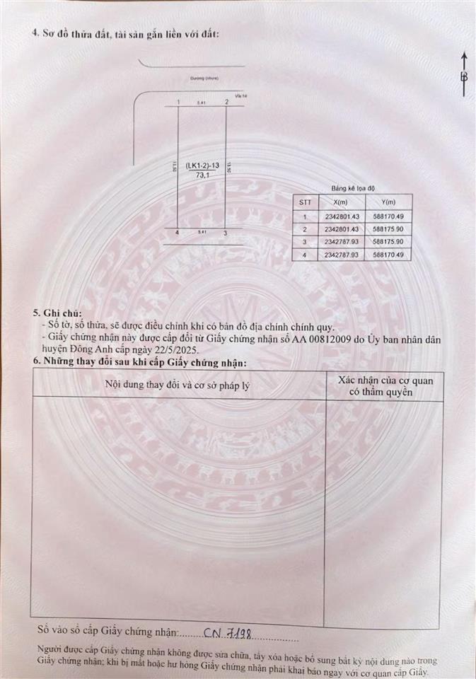 Bán lô góc 3 thoáng 73m2 tái định cư nguyên khê