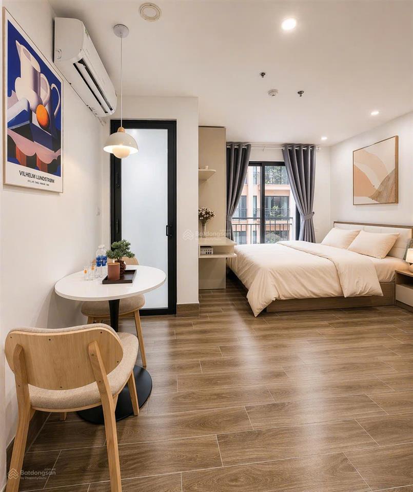 Cho thuê ngắn/ dài hạn căn hộ studio có ban công đủ nội thất, 30m2, kv trần văn lai, đình thôn