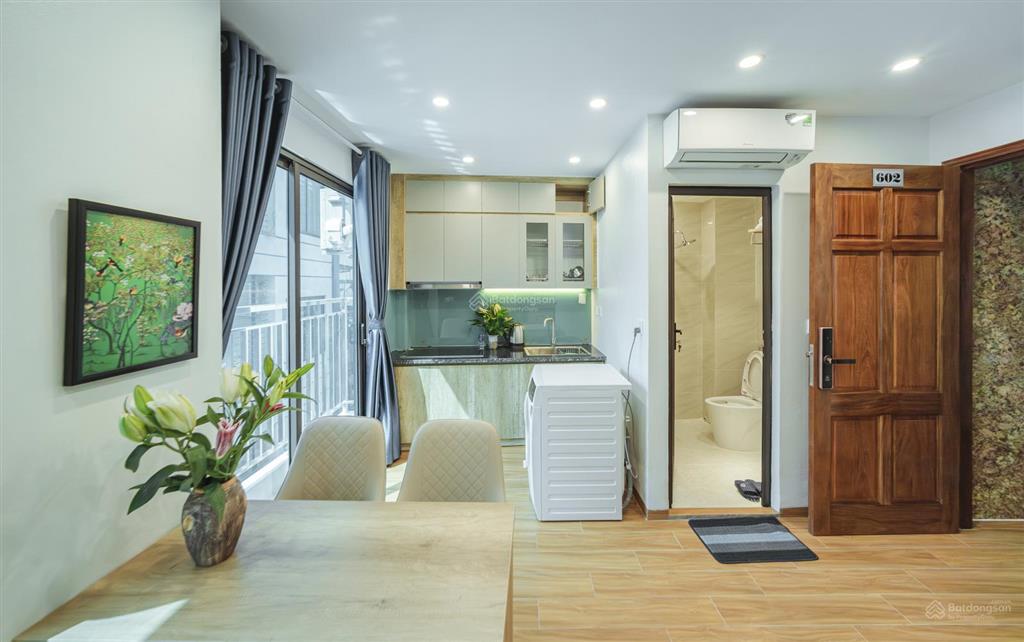 Cho thuê căn hộ đủ đồ ban công thoáng khu vực đình thôn, trần văn lai, 30m2 giá từ 7,5 triệu