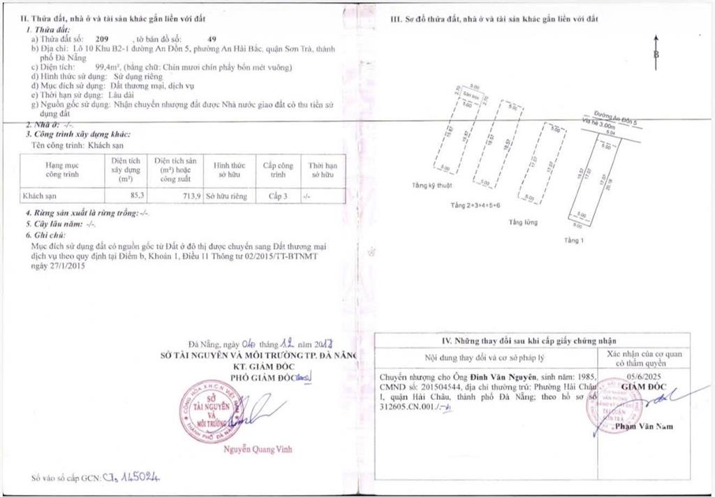 Bán căn hộ 8 tầng đường an đồn 5, vị trí sát phạm văn đồng.
