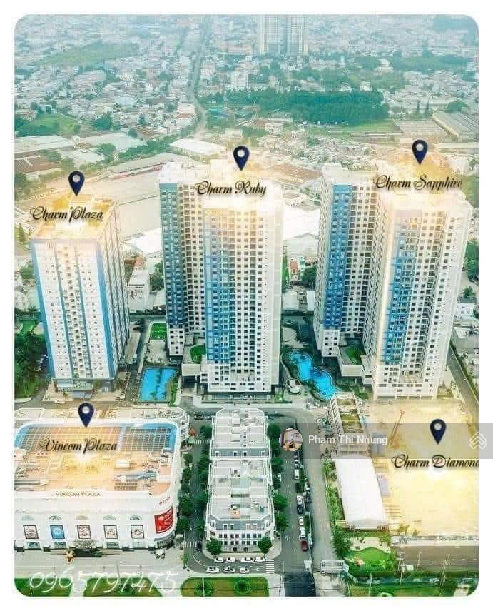 Chính chủ cho thuê căn hộ charm city dĩ an block ruby, 50m2/ 1pn, tầng cao thoáng, giá 5 triệu