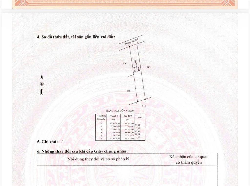 175m2 đất full thổ cư tân phong, tân biên, tây ninh, cách nhựa 20m