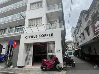 Góc 2 mặt tiền 24 huỳnh khương ninh, quận 1 diện tích 5,75m x 16,5m kết cấu trệt + lửng + 3 lầu