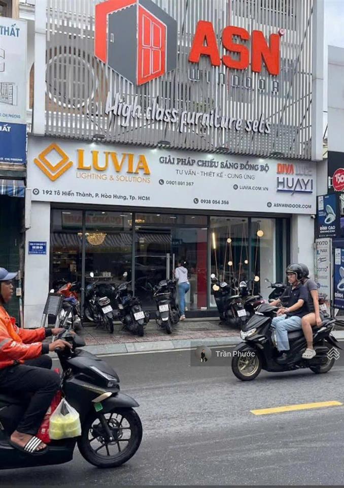 Nhà mặt tiền 192 tô hiến thành, quận 10 diện tích 8m * 21m. kết cấu trệt + 2 lầu