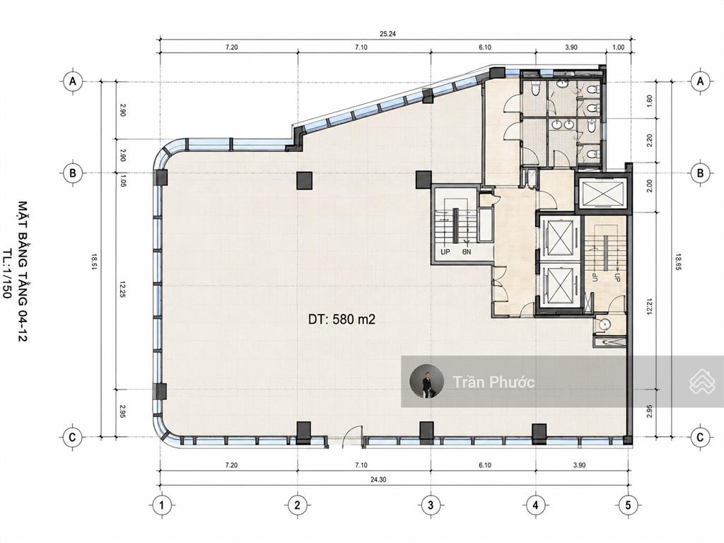 Tòa nhà số 22 nguyễn văn trỗi, p. 17, q. phú nhuận dt 22x25m kc 2 hầm + 15 tầng 3tm, pccc