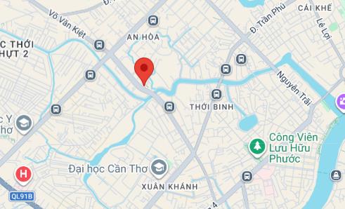 Cho thuê tòa nhà 1 trệt 3 lầu mặt tiền đường mậu thân, trung tâm tp cần thơ, ngang 9m