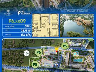 Căn p6.0409 imperia ocean city 3pn 78.7m2 giá 4.16 tỷ rẻ nhất dự án, tầng đẹp, dễ chốt