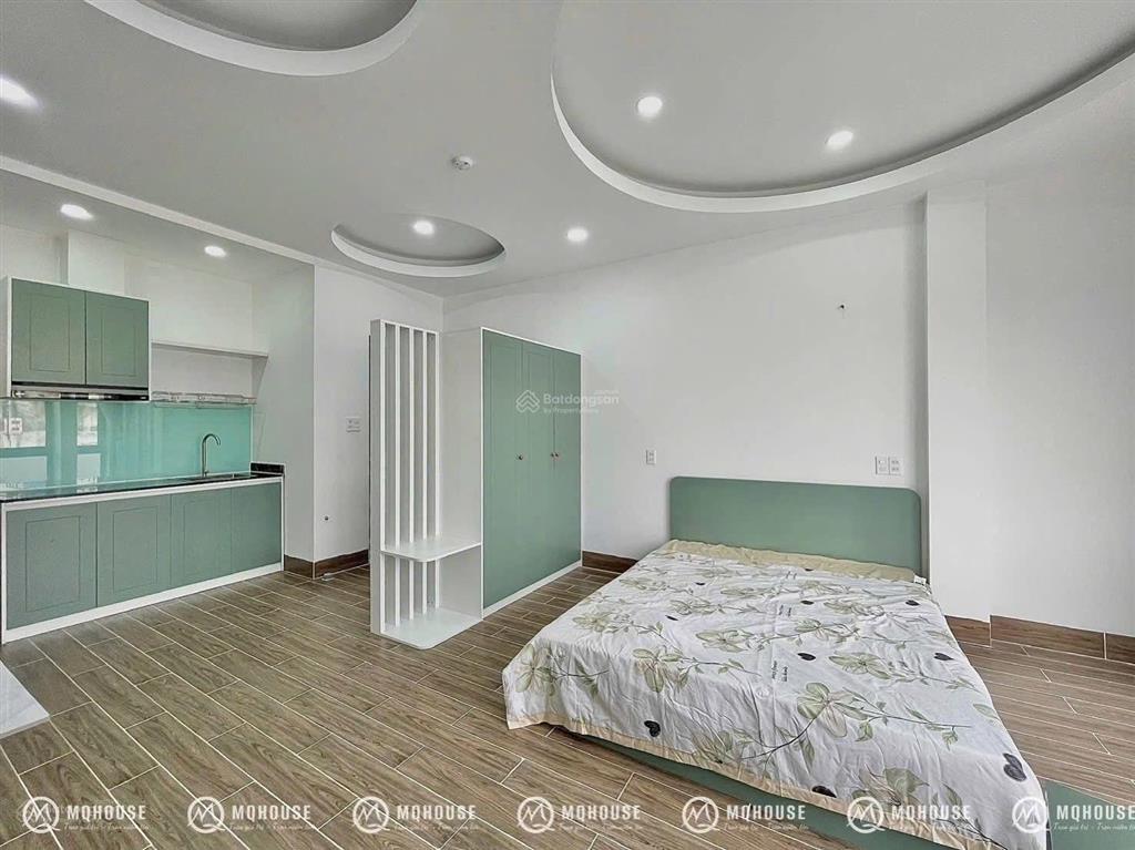 Cho thuê toà nhà mới dạng studio tách bếp siêu rộng có thang máy