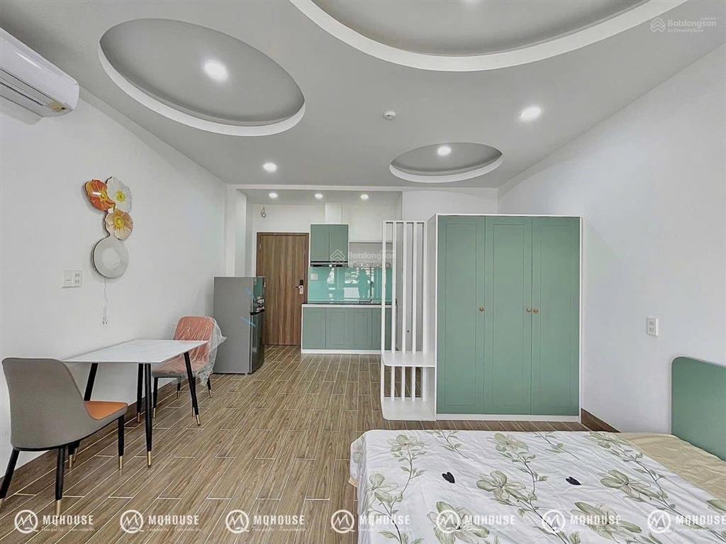 Cho thuê toà nhà mới dạng studio tách bếp siêu rộng có thang máy