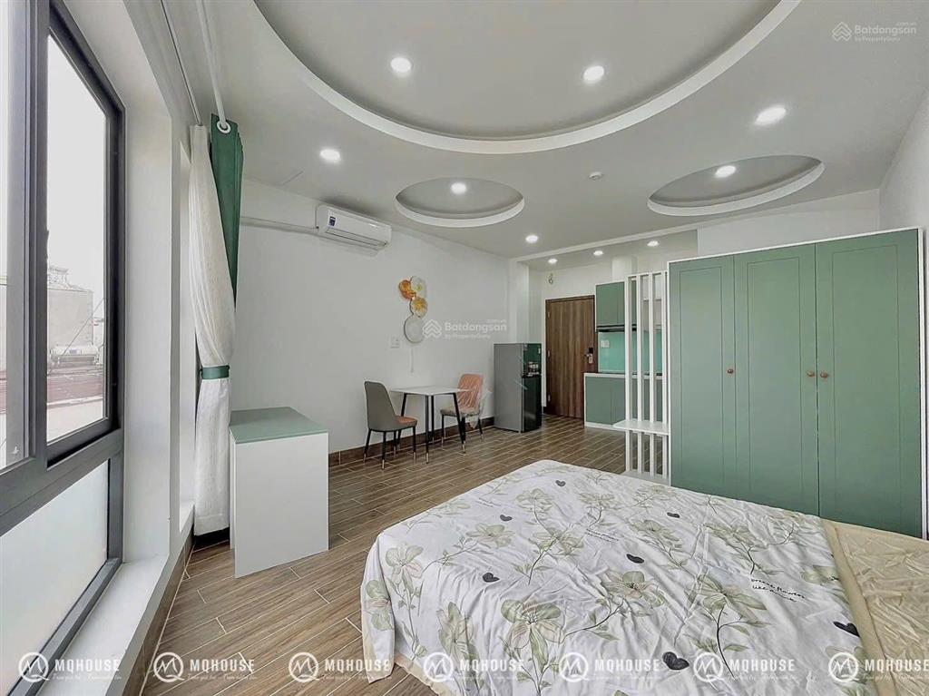 Cho thuê toà nhà mới dạng studio tách bếp siêu rộng có thang máy