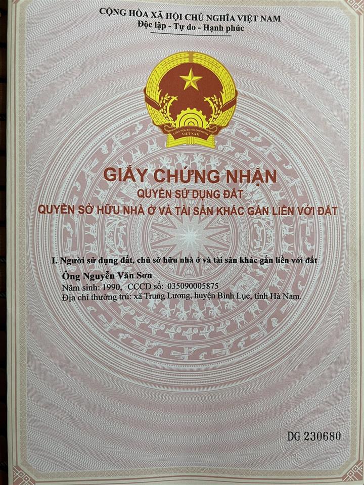 Đất chính chủ  đt 744, xã phú an, bến cát, bình dương