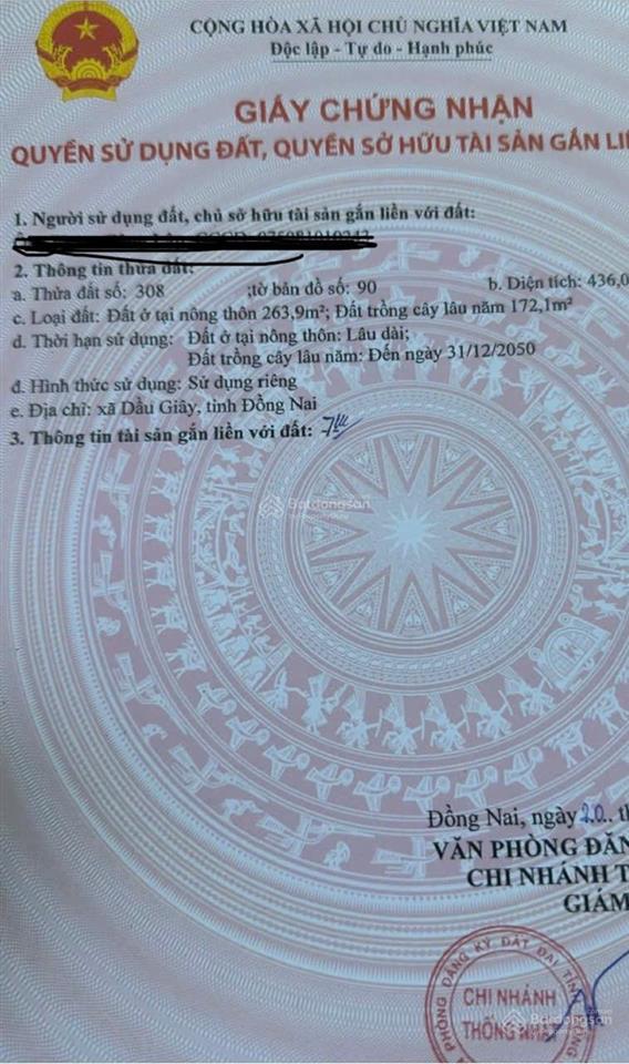 Kẹt tiền ngân hàng trả nợ cần bán gấp 400m2 đất giá 4,3tr/m2