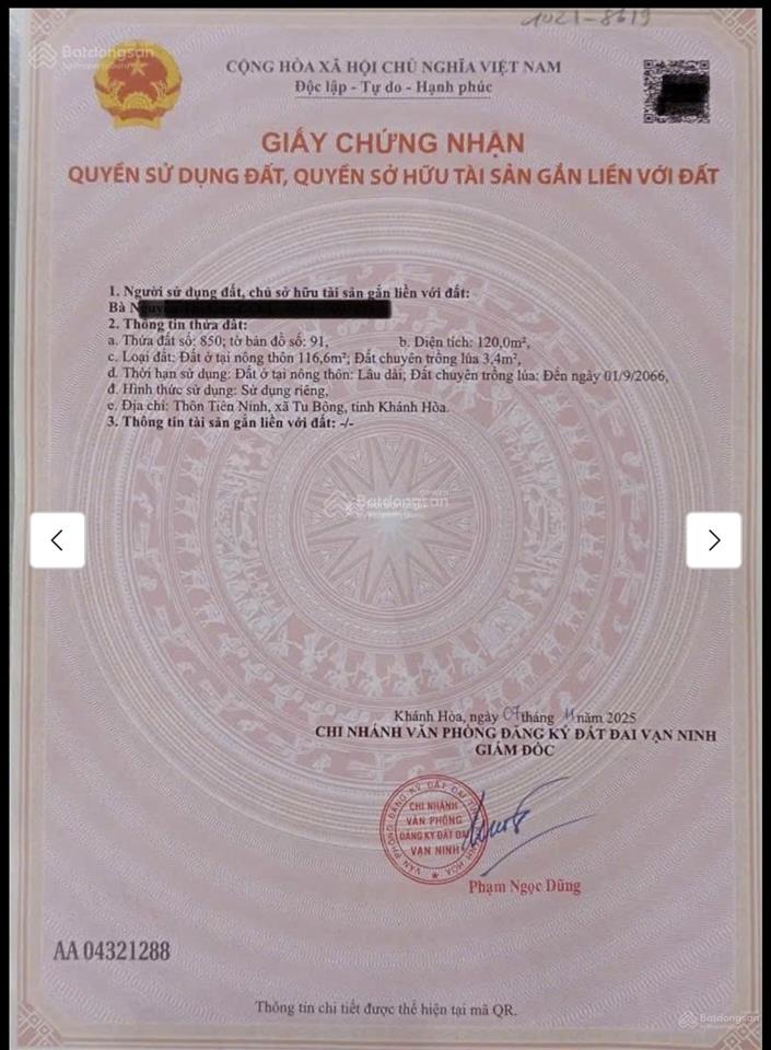 Đầu tư an toàn đất mặt tiền đường nhựa tu bông, vạn ninh (16 triệu/m2)
vị trí & tiềm năng